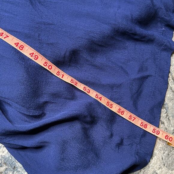 Atelier R Navy Blue Semi Formal Maxi Gown Cutouts in Back Strapy Bow QQ12 - Picture 8 of 10